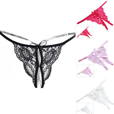 CHIC G-String Sexy Underwear Bowknot Panties Lingerie Lace Bikini PANTS Thong 'AP • 2.53€