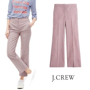 NEW J Crew Women’s Hayden kickout crop pant in plaid Size 4 - Picture 1 of 9