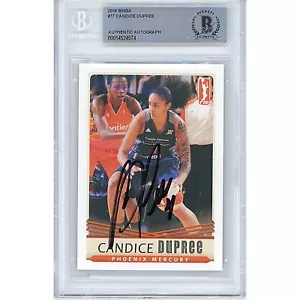 Candice Dupree Auto 2016 WNBA #77 Phoenix Mercury Signed Card Beckett BAS Slab - Picture 1 of 5