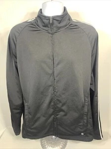 Xersion Black & White Stripe Long Sleeve Zip Up Jacket Women’s Size XL - Picture 1 of 5