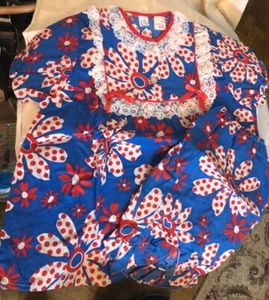Baby Doll Pajamas Classic 70's Size 14 Girls Colorful - Picture 1 of 5
