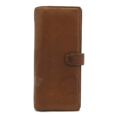 Подлинный LOEWE - коричневый кожаный длинный бумажник - Изображение 1 из 4