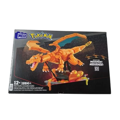 NUEVO Mega Construx Pokemon Charizard Movimiento Kit de Construcción Ladrillos Caja Sellada Foto 1 de 4