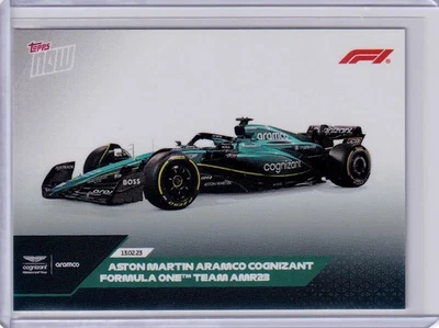 2023 Topps Now Formula 1 ASTON MARTIN AMR23 TEAM P005 Aramco Cognizant F1 Racing - Image 1 of 2