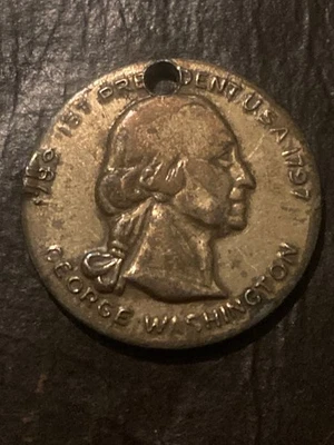 1789-1797 1st President USA George Washington Funeral Coin Medallion Token VTG - Image 1 of 2