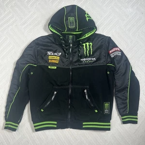 Monster Energy Jacket Mens Extra Small Black Tech 3 Racing Moto Nascar Hood Zip - Picture 1 of 9