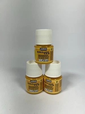 (3 Lot) Pebeo Porcelaine 150 China Paint (Marseilles Yellow) 45ml Bottle - Image 1 of 4