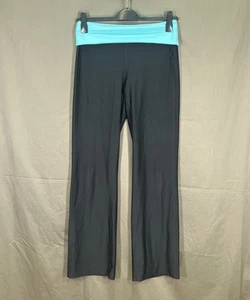 XERSION Semi-Fitted SCHWARZ/AQUA Stretch Strick FOLDOVER WAIST Bootcut YOGAHOSE S - Bild 1 von 5