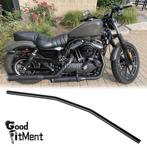 For Harley Sportster 883 1200 XL Iron Motorcycle Handlebar 25mm Drag Bars Black - Picture 1 of 17