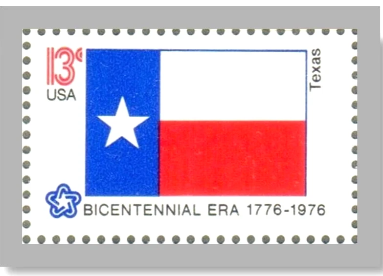 Texas State Flag 1-Single US Postage Stamp 1776-1976 - Scott# 1660 (MNH) - Image 1 of 1