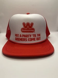 Wienerschnitzel NOT A PARTY 'TIL THE WIENERS COME OUT Baseball / Trucker HAT - Picture 1 of 6