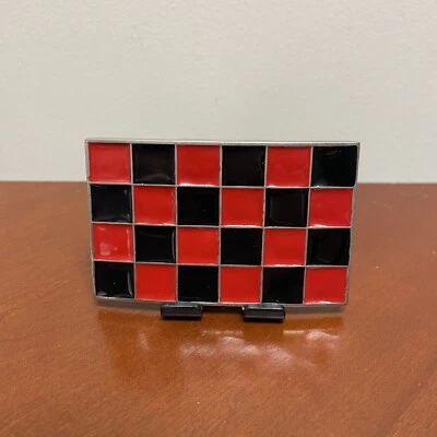 Кантри кожи Канада 2007 шашки ремня пряжка красный черный - Изображение 1 из 3