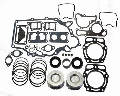 John Deere FD620 FD661 Engine Gasket Rebuild Kit w/ 2 Standard Pistons and Rings - Image 1 of 4