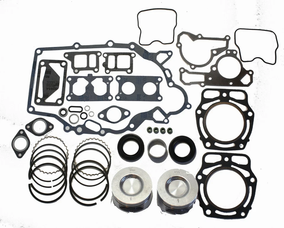 John Deere FD620 FD661 Engine Gasket Rebuild Kit w/ 2 Standard Pistons and Rings - Image 1 of 4