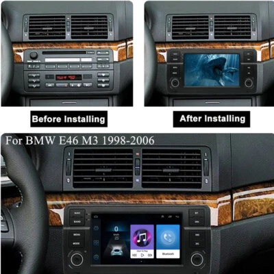For 1998-2006 BMW E46 3 Series 7'' Android Stereo Radio GPS Navigation WiFi FM - Image 1 of 4