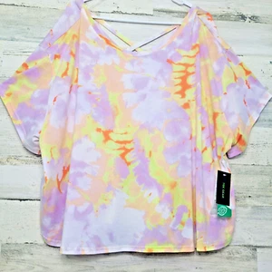 Tek Gear Women's Size 2X Workout Gear Cross Back Top Tencel Fabric Tie Dye NWT - Picture 1 of 10