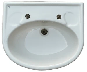 Barrhead Tiree 52 x 44cm semi-recessed 2TH Basin in Ivory colour - Picture 1 of 3