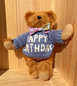 The English Teddy Bear Company Plüschtier Happy Birthday Gelenkbär handgefertigt braun - Bild 1 von 9