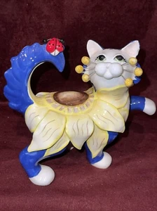 WhimsiClay by Amy Lacombe gelb sonnenblumenblau Marienkäfer Katze 2004 #86126 - Bild 1 von 8