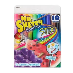 Mr. Sketch Scented Stix Markers Fine Tip Assorted Colors 10 Count - Picture 1 of 6