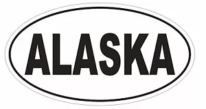 Alaska Oval Bumper Sticker or Helmet Sticker D2318 State Euro Oval - Picture 1 of 1