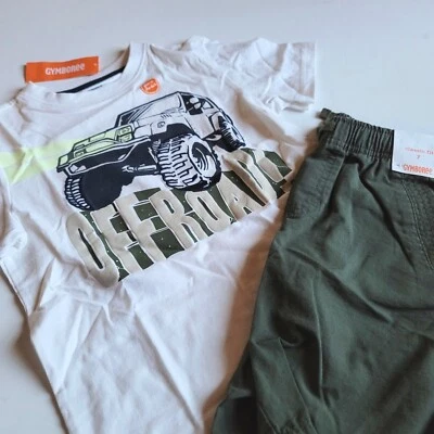 Gymboree Boys 7 "Desert Day Camp" Jeep Off Road Glow Dark Tee Shorts Set NWT  - Image 1 of 3
