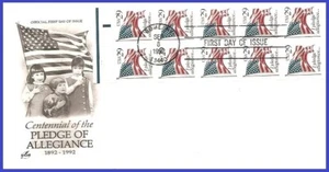 USA5 #2593a U/A ARTCRAFT FDC BKLT10 Pledge of Allegiance - Black 29 & USA - Bild 1 von 1