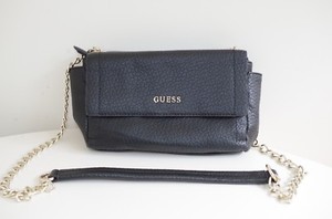 GUESS WOMENS SHOULDER BAG HANDBAG SMALL CROSSBODY FAUX LEATHER BLACK EVENING NEW