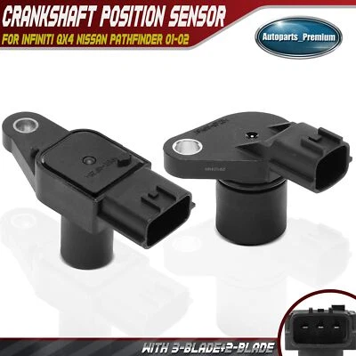 2x Sensor de posición del cigüeñal para INFINITI QX4 2001-2002 Nissan Pathfinder 01-02 Foto 1 de 4
