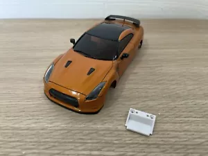 Kyosho MINI-Z Racer BODY SKYLINE R35 GT-R Orange PAINTED handmade custom F/S - Picture 1 of 16