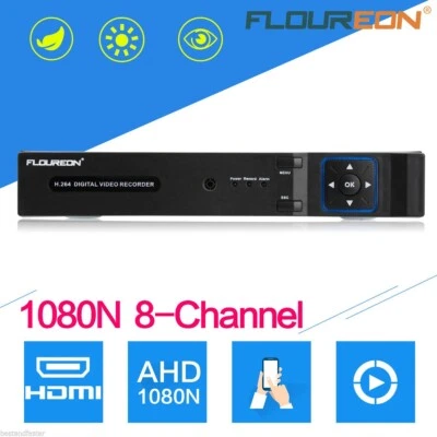 FLOUREON CCTV 8CH 1080N HDMI P2P DVR Security Camera Video Recorder - Image 1 of 4