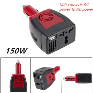 Cargador adaptador inversor de alimentación inversor de corriente DC12V a AC220V para automóvil 150W DC12V a AC220V y USB funcional - Imagen 1 de 11