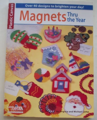 Magnets thru the Year plastic canvas pattern booklet 42 designs *B - Image 1 of 4