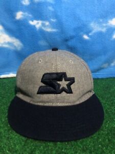 Starter Hat Vintage Snapback Cap Gray Blue Low profile C5