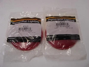 Two NOS Signal-Stat 8919 / Dietz 77-26004 Round Red 5" Replacement Lenses - Picture 1 of 1