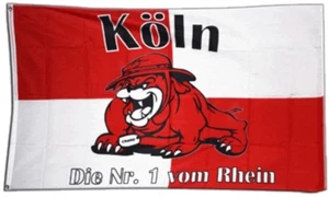 Fahne Fanflagge Köln Bulldogge Flagge Fußball Hissflagge 90x150cm - Bild 1 von 1