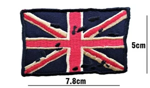 Union Jack British Uk Embroidered Flag Patch Iron or Sew On Badge applique logo - Picture 1 of 2