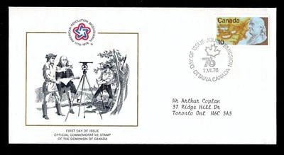 FDC-1666** CANADA 1976 COMMEMORATING  "AMERICAN BI-CENTENNIAL" FDC  - Image 1 of 2
