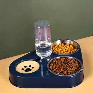 Estación de alimentación de perros y gatos 3 en 1 Dispensador automático de agua - Imagen 1 de 10