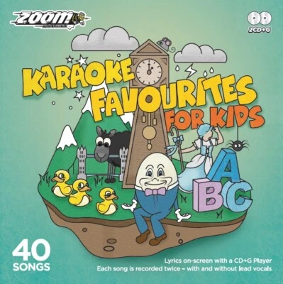 Zoom Karaoke Double CD+G Disc - Karaoke Favourites for Kids & Children (ZKIDS1) - Image 1 of 3