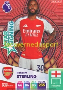474 RAHEEM STERLING # ARSENAL FC PANINI PREMIER LEAGUE 2024 2025 ADRENALYN - Picture 1 of 1
