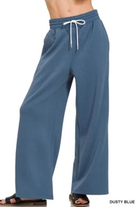 Zenana Scuba Drawstring Pants - Picture 1 of 2