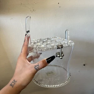 Myles Lucite Purse - Rhinestones Galore! As Is Condition* DO SEE PHOTOS!🥹❤️ - Picture 1 of 12