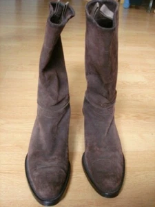 Prada weiche Wildlederstiefel Stiletto braun Gr.37,5 * Top Zustand - Bild 1 von 8