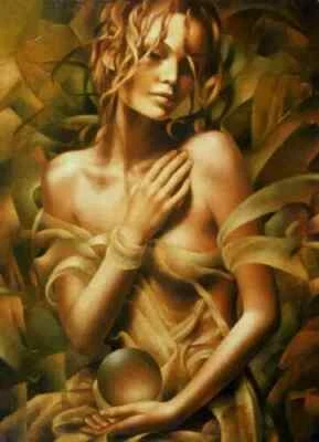 ZOPT0370 100% hecho a mano pintado elegante niña retrato pintura al óleo arte sobre lienzo Foto 1 de 2