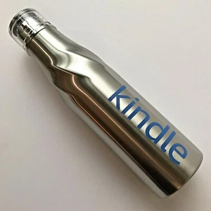 KINDLE Stainless Steel Silver Hot & Cold Insulated Travel Water Bottle - Picture 1 of 10