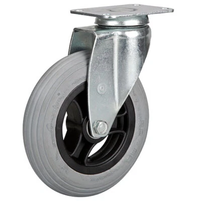 REINHOLD KNOCHENMUß GMBH Lenkrolle 125 mm PU-Rad mit Kunststoff-Felge pannensicher