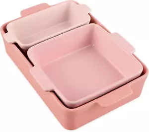Bakeware Set, Baking Dish Set, 3-Piece Nonstick, Toxin-Free, Ceramic, Casserole, - Picture 1 of 12