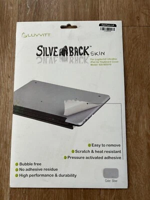 Luvvitt Silver Back Skin for Logitech Ultrathin iPad Air Keyboard Cover Loc E - Image 1 of 2