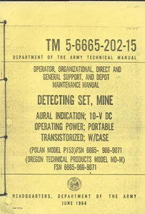 TM5-6665-202-15 Minensuchset MD-M Polan P153 1964 Technisches Handbuch Buch USA - Bild 1 von 1